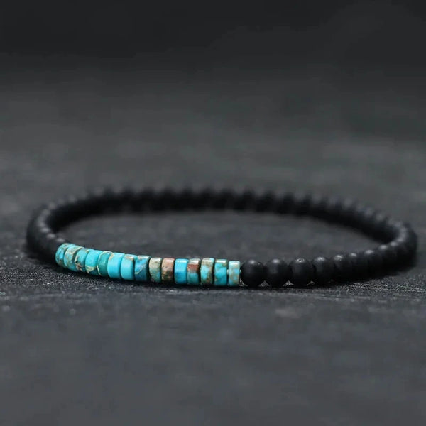 4mm Matte Black Beads Natural Stone Bracelet for Men and Women Handmade Jewelry