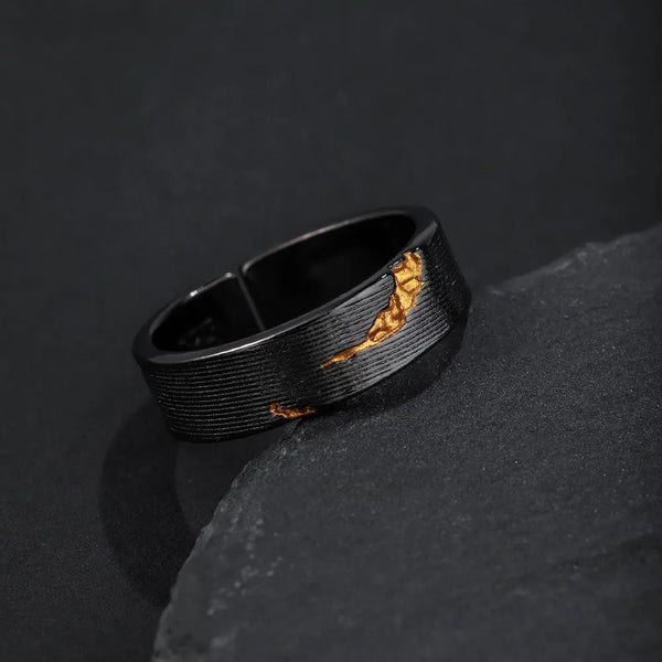 Retro Carved Light Painting Ring For Women Men Vintage Handmade Open Ring Punk Gothic Accessories Designer Jewelry Love Gift